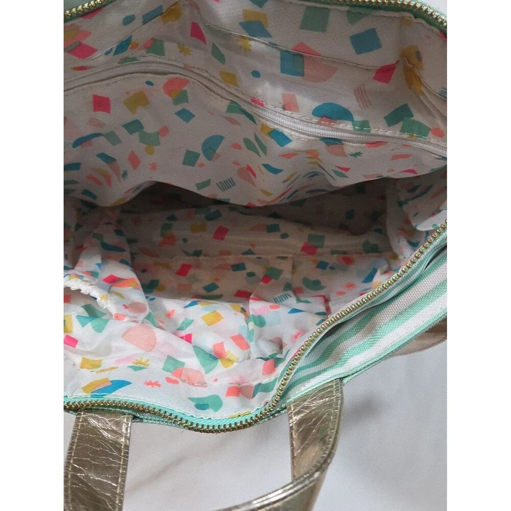 Oh Joy Target Green And White Stripes diaper bag